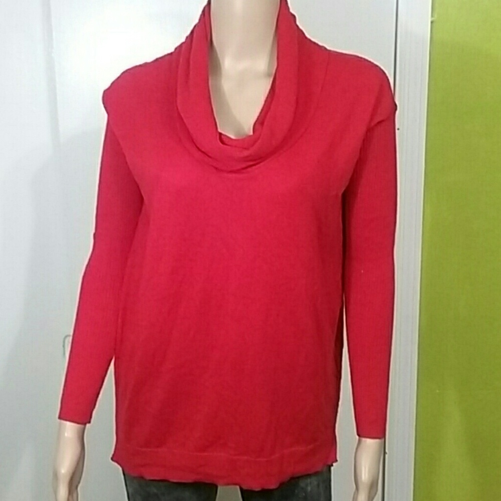 Vince Camuto Red Cowl Neck Sweater